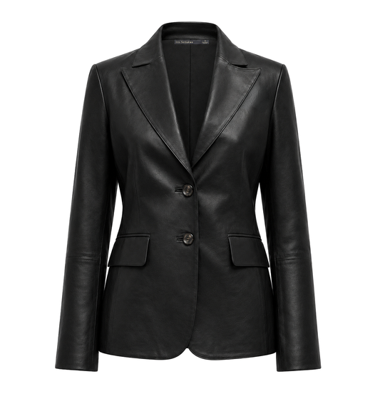 Fitted leather jacket