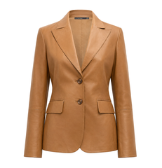 Fitted leather jacket