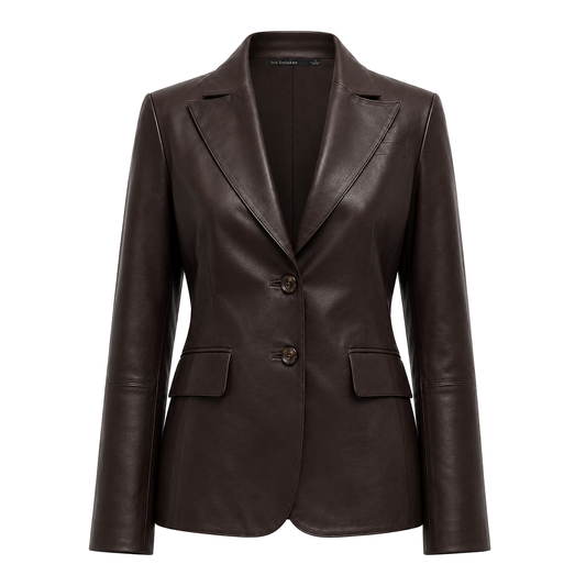 Fitted leather jacket