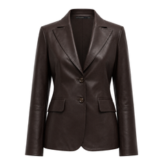 Fitted leather jacket