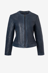 Jacket moto cuir perforé