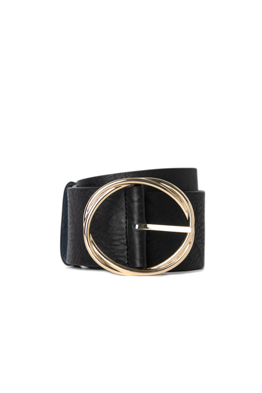 Genuine Leather belt with twist buckle