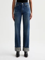 AG Jeans - Sydney Cuffed Straight-Leg Jean in Vintage Wash
