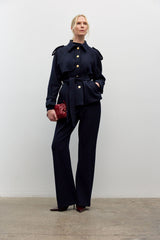 Short belted jacket