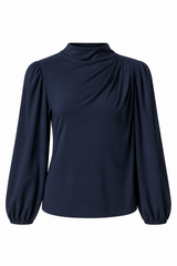 Blouse en jersey mat à manches longues