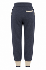Pantalon jogging bande côtelée