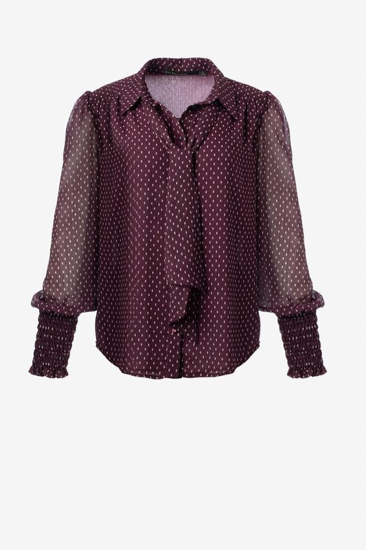 Blouse imprimée avec cravate