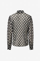 Blouse mesh polka dot