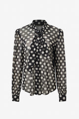 Blouse mesh polka dot