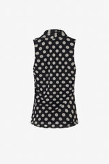 Haut sans manche mesh polka dot