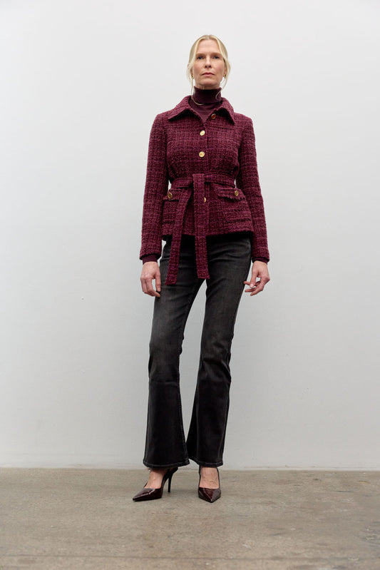 Belted Tweed Jacket