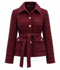 Belted Tweed Jacket