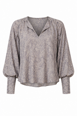 Blouse imprimée encolure ronde