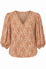 Blouse imprimée manche bouffante