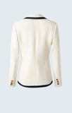 Single button jacket with contrasting detail