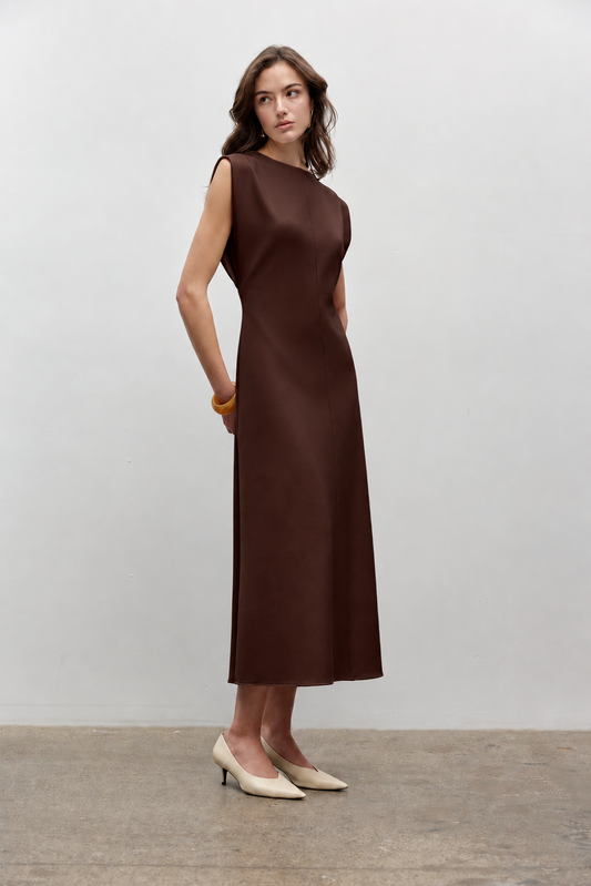 Scuba Sleeveless A-Line Dress