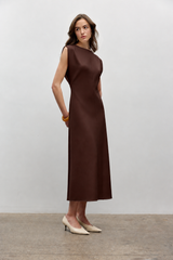 Scuba Sleeveless A-Line Dress