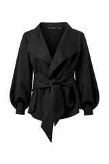 Scuba Raw edge belted jacket