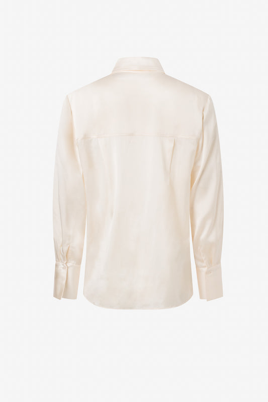 Blouse manche longue soie extensible