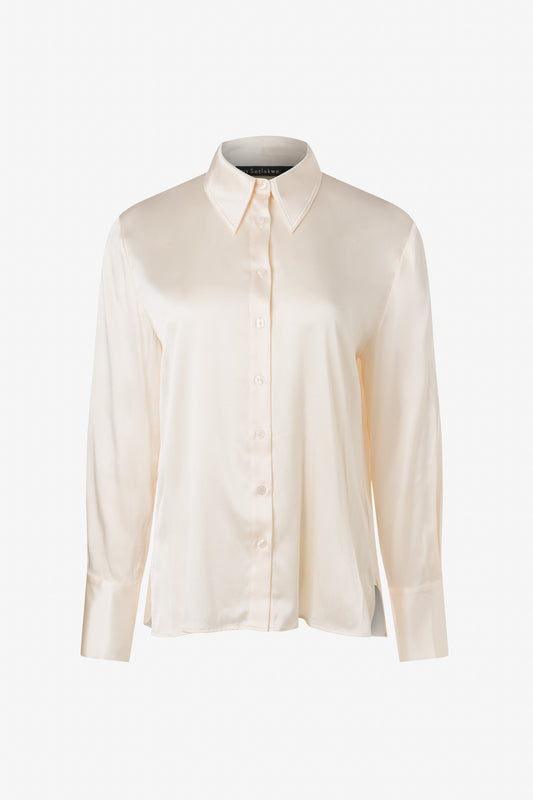 Blouse manche longue soie extensible