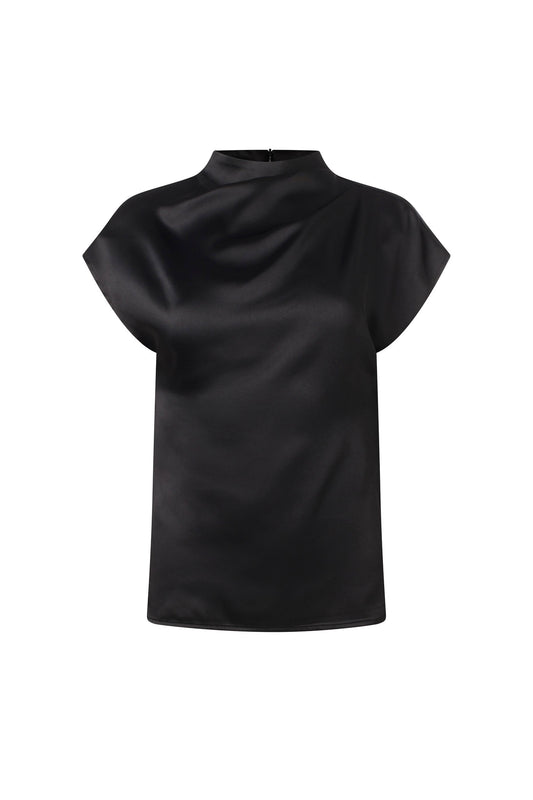 Satin draped top