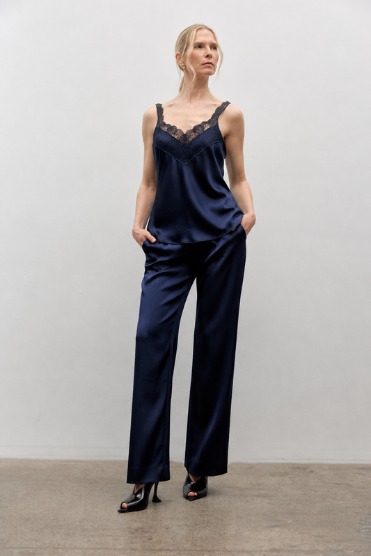 Satin and lace cami