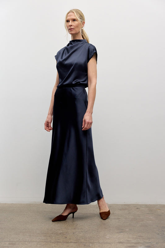 Satin draped top