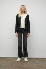 Jacket avec cuir aux coudes et capuchon