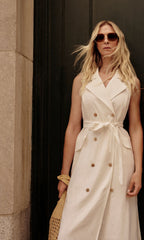 Sleeveless trench dress