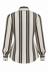 Blouse rayée avec foulard