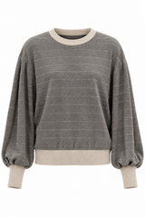 Sweat-shirt col rond manche bouffante