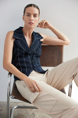 Pinstripe vest