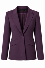Veste à revers en pointe avec col surpiqué