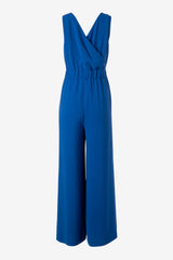 Sleeveless crisscross jumpsuit wide leg