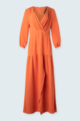 Robe longue faux portefeuille