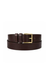 Genuine Leather double wrap belt with roller buckle
