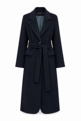 Long Mohair Wool Belted Coat
