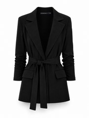 Veste ceinturée en jersey mat