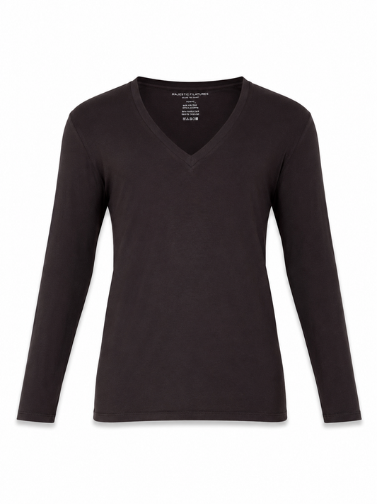 Majestic Filatures - Soft touch long sleeves v-neck