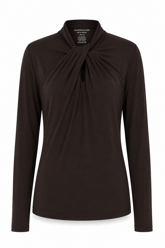 Majestic Filatures - Soft touch long sleeves twist neck