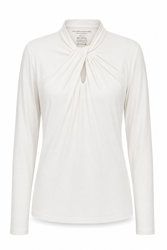 Majestic Filatures - Soft touch long sleeves twist neck