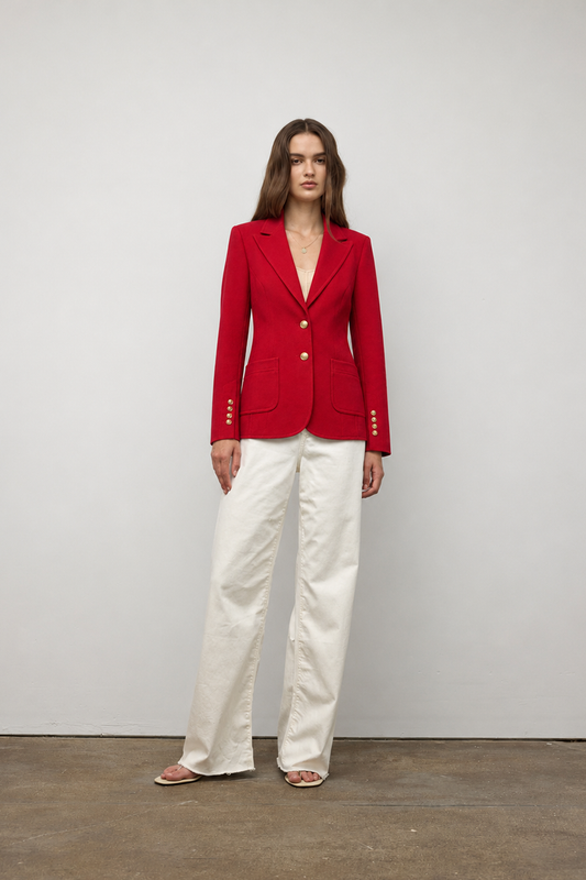 Twill jacket with patch pocket
