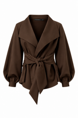 Scuba Raw edge belted jacket
