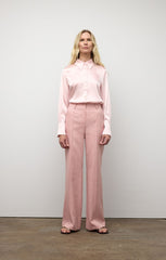 Blouse manche longue soie extensible