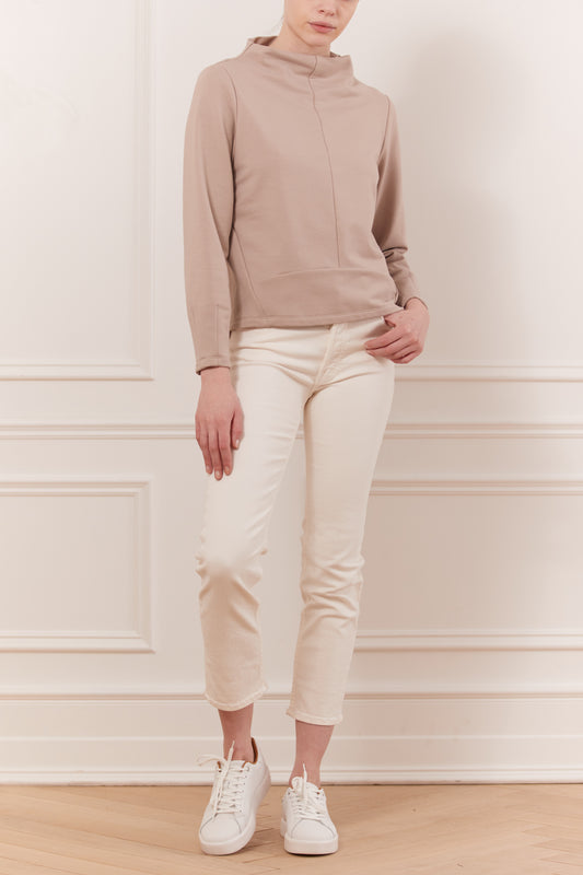 Sweatshirt col cheminée