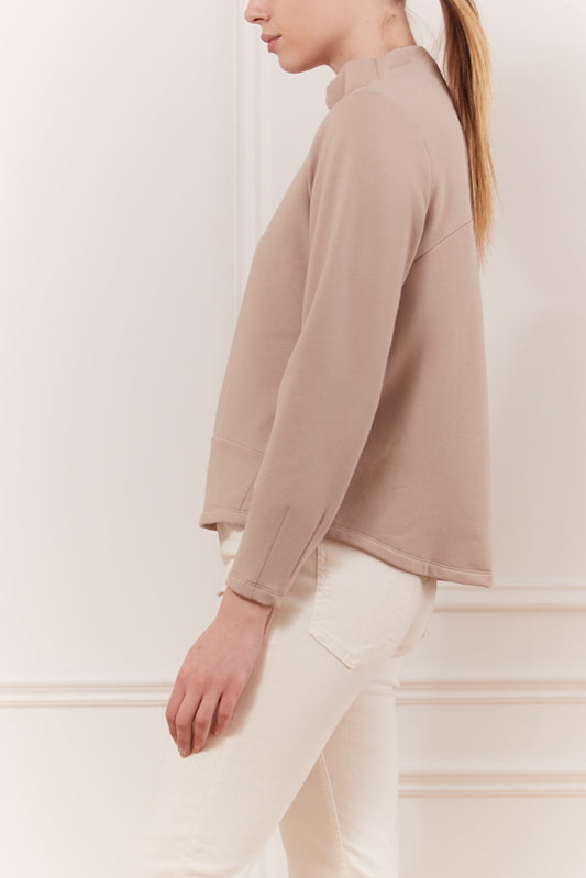 Sweatshirt col cheminée