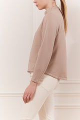 Sweatshirt col cheminée