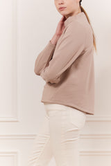 Sweatshirt col cheminée