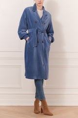 Corduroy coat billowy sleeve