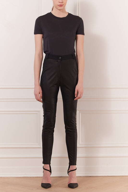 Hybrid leather pant